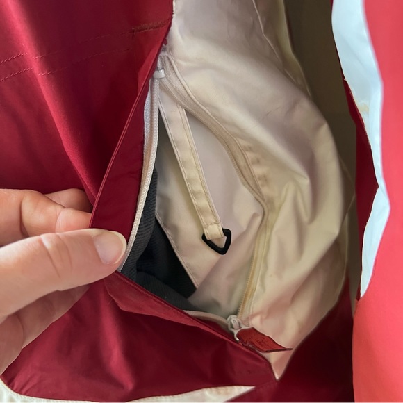 Columbia Sportwear Company Medium Red White Winter Coat Jacket Detachable Hood - Picture 6 of 16